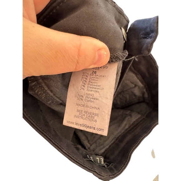 Level 99 Anthropologie Daphnie Crop Kick Flare Pants Women's 26 Black - Picture 3 of 4